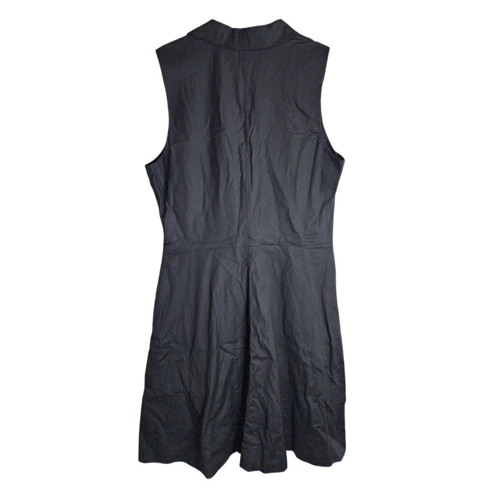 Theory Dress Women's‎ 8 Medium Collared Sleeveless Fit Flare Black - Picture 2 of 6